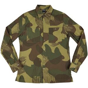 Todd Snyder Snap Button Up Shirt Mens Small Brushstroke Camo Green